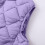 Colete acolchoado feminino com zíper frontal, roxo, tamanho 5XL 7