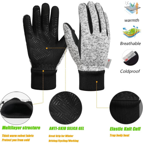 Winter Gloves Men Women -10F 3M Thinsulate Touchscreen 1