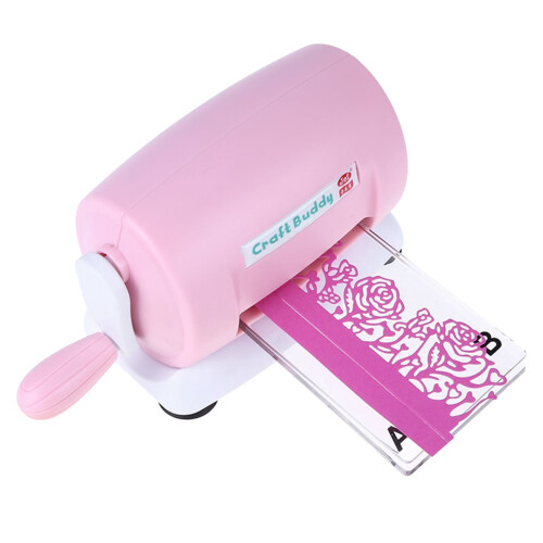 Rosa stansemaskin med 2 akrylplater 2