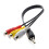 Cable AV macho de 3,5 mm a 3RCA hembra 20 cm 3