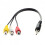 Cable AV macho de 3,5 mm a 3RCA hembra 20 cm 7