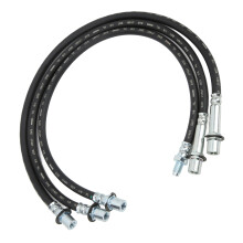 3 Stück Vorder- und Hinterrad-Gummischlauch-Bremsleitungskit für Hilux LN106R LN46 YN65R 2,0L-3,0L