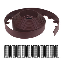 3 Inch NoDig Landscape Edging 60 Ft Brown Flexible Garden Border for Flower Beds and Pathways