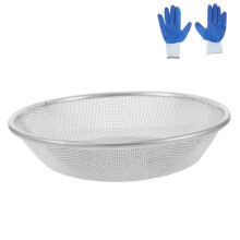 30cm Fine Mesh Garden Sieve Soil Sifter for Compost and Dirt with Gloves Fits 5 Gallon Bucket