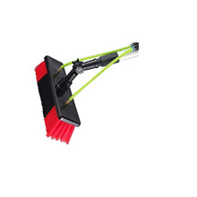Water Fed Window Cleaning Pole Kit, Telescopic Brush with Hose, Long Reach Aluminum Pole 3‑12M