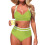 Women's High Waisted Bikini Sets Two Piece Swimsuits-Green L 1