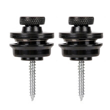 2 Stück Gurtknöpfe Gitarren-Hardware-Schwarz L