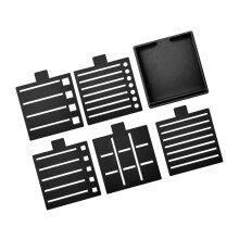 Praktische plastic notitiepapier-organizers met 5-Zwart
