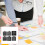 Square Sticky Note Holder With Line Drawing Template-Yellow 3