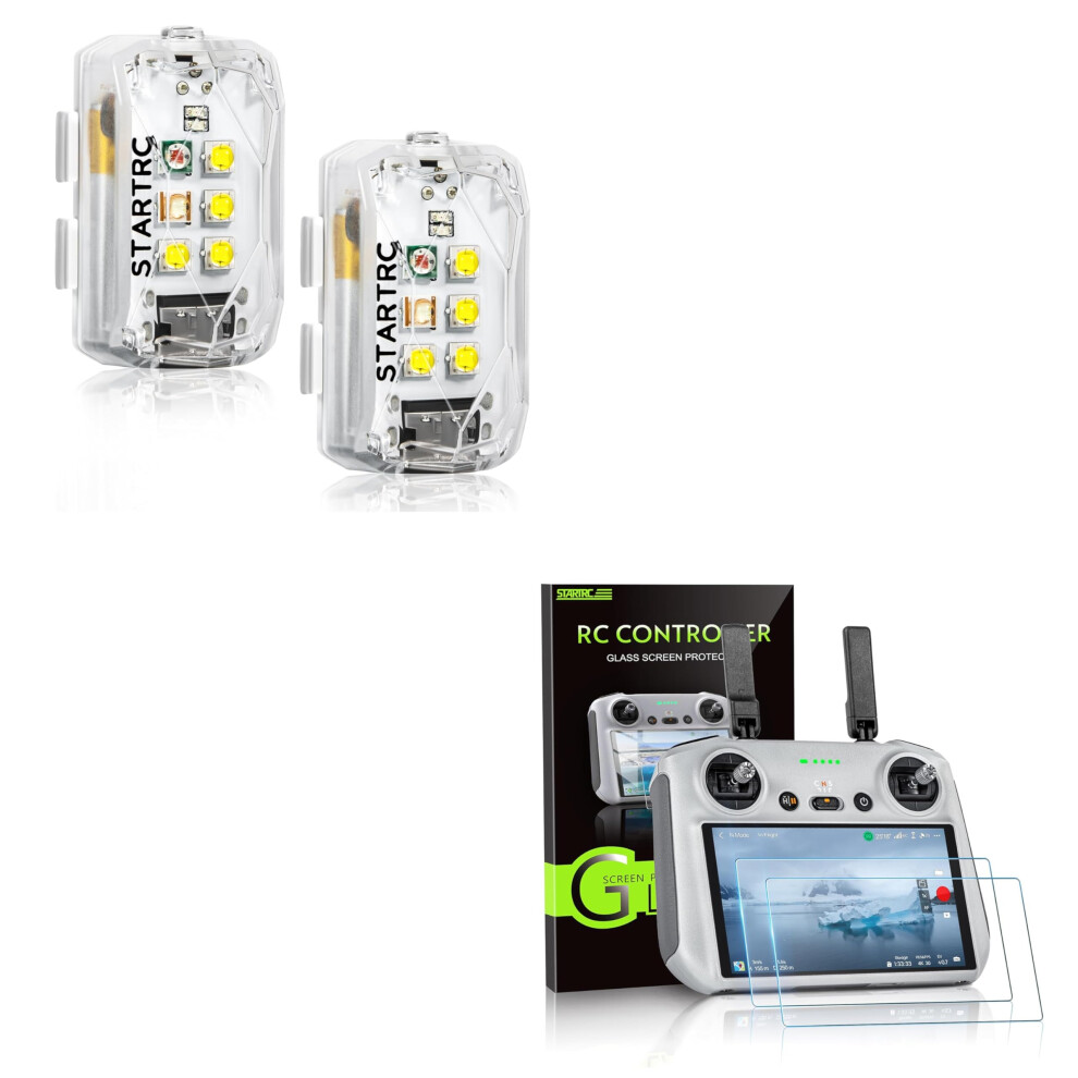 Drone Strobe And Screen Protector For Rc And Rc 2 Controller, Usb Rechargeable Led, Enhanced Night Visibility Light 9092120072822