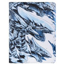 16 Pocket Trading Card Binder 1024 Capacity White Dragon Design for Yugioh and Pokemon Collectors Blue White