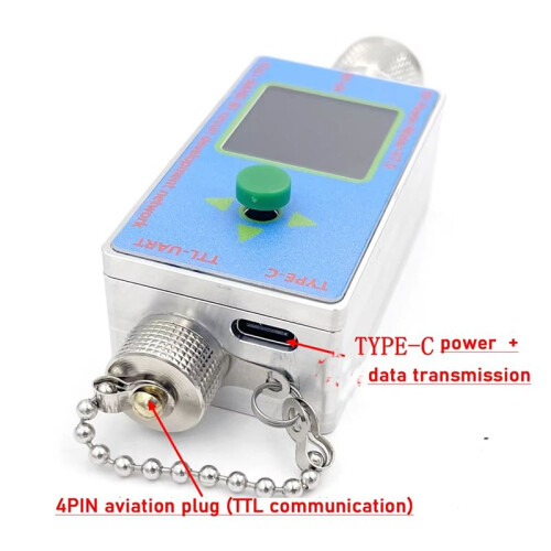 N-Type 100K-10Ghz V7.0 RF Power Meter TTL Software Communication TYPE-C USB Data Export Power Detector RF Attenuator 1