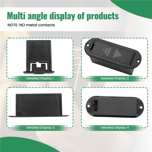 5pcs 9V Battery Case Holder Cover Box Replacement for Active Guitar Bass Pickup
