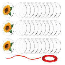 30Pcs Acrylic Blanks 2 Inch,Clear Circle Acrylic Sheet with Hole,Round Acrylic Blanks Disc,Christmas Birthday DIY Gifts