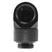 12.9Mm G1/4 Thread 90 Degree Rotary Tube Connector Fitting For Pc Water Cooling Black