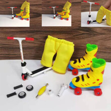 Mini Alloy Finger Scooter Set with Ice Skates and Tools SP2green Finger Sports Toy