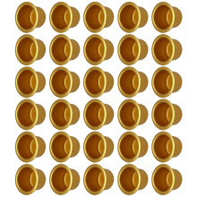 Eleganter goldener Weihnachtskerzenbecher aus Aluminium-30 Stück