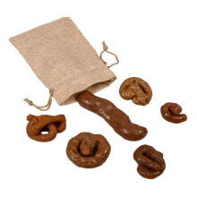 Fake Poop Prank Toy Set, Realistic Soft Turd Gag Gift with Storage Bag, Funny April Fools Joke 6 Pack