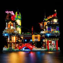 LED Light Kit for NINJAGO 71799 City Markets, Realistic Night Lighting and Enhanced Display