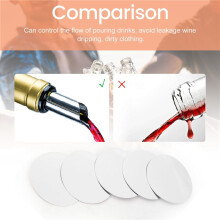 300 Pcs 3 Inch Silver Wine Pourer Discs Drip-Proof Drip Pouring Pour Spout Pour Wine Thin Slice