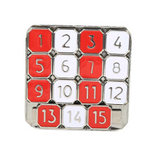 Metal 15 Number Sliding Puzzle Toy for Kids, Durable Design, Smooth Sliding Action, Educational Game