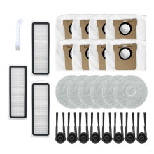 Pour Aspirateur Robot Mijia M40S / OV31CN, Pièces de Rechange avec Filtres, Chiffons en Microfibre, Sacs à Poussière et Brosses Latérales