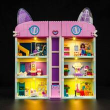 Upgraded LED Light Kit for Gabby's Dollhouse 10788, Brighter Hidden Wire Decorative Lighting