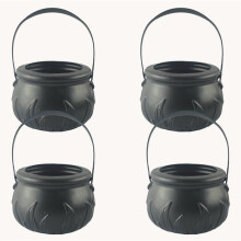 36 Stuks Halloween Heksenpot Plastic  Heksenketel Zwart Snoephouder Halloween Decoratie Partij Gunst Decoratie