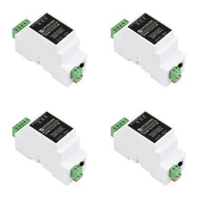 4X Waveshare RS485 Serial Port Server RS485 to RJ45 Ethernet TCP/IP to Serial Port Module Rail Type Serial Port Server