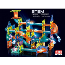 Magnetic Tiles Marble Run Building Set 110pcs STEM Construction Toy for Kids Boys Girls Ages 3‑10