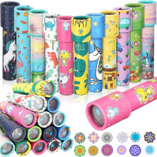 24 Pcs Vintage Paper Kaleidoscope Toys for Kids, Cute Educational Party Favor Gift Set Random Styles