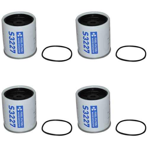 4X S3227 Outboard Marine Fuel Filter Elements Fuel Water Separator Filter Elements