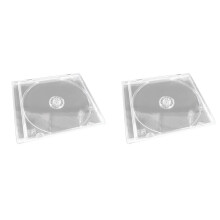2X Caixa de Plástico Transparente para CD/DVD, Organizador de Armazenamento de Disco de Peça Única, Caixa de Álbum para Proteção de Mídia