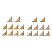 20Pcs Carved Unpainted European Wood Furniture Window Corner Wood Applique Onlay Wood Figurines Ornamental
