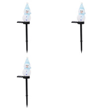 3X Weihnachtsdekorationen, Solarleuchten, Outdoor-Gartendekoration, Schneemann-Weihnachtsschmuck, Solarbetriebene Gartendekoration F