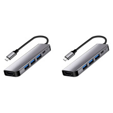 2X Hub Adattatore USB-C 3.0 da Tipo C Un Compatibile 4K per S8 Dex Dock P30 10 Proiettore TV