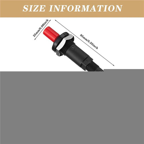 8 Pieces Propane Push-Type Piezo Igniter Kit with Threaded Ceramic Electrode Ignition Plug Wire 30 cm for Gas Grill 2