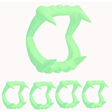 100 Pack Glow in the Dark Halloween Vampire Fangs for Kids Party Favors and DressUp Fun