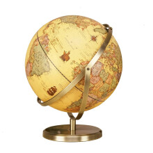 32cm Rotating World Globe with Stand, Retro Decorative Style, Educational Home Office Decor