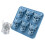 Dishwasher Safe Skull Head Shape Silicone Tray for Ice Cubes-1 1