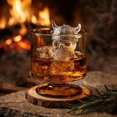 Dishwasher Safe Skull Head Shape Silicone Tray for Ice Cubes-1 1