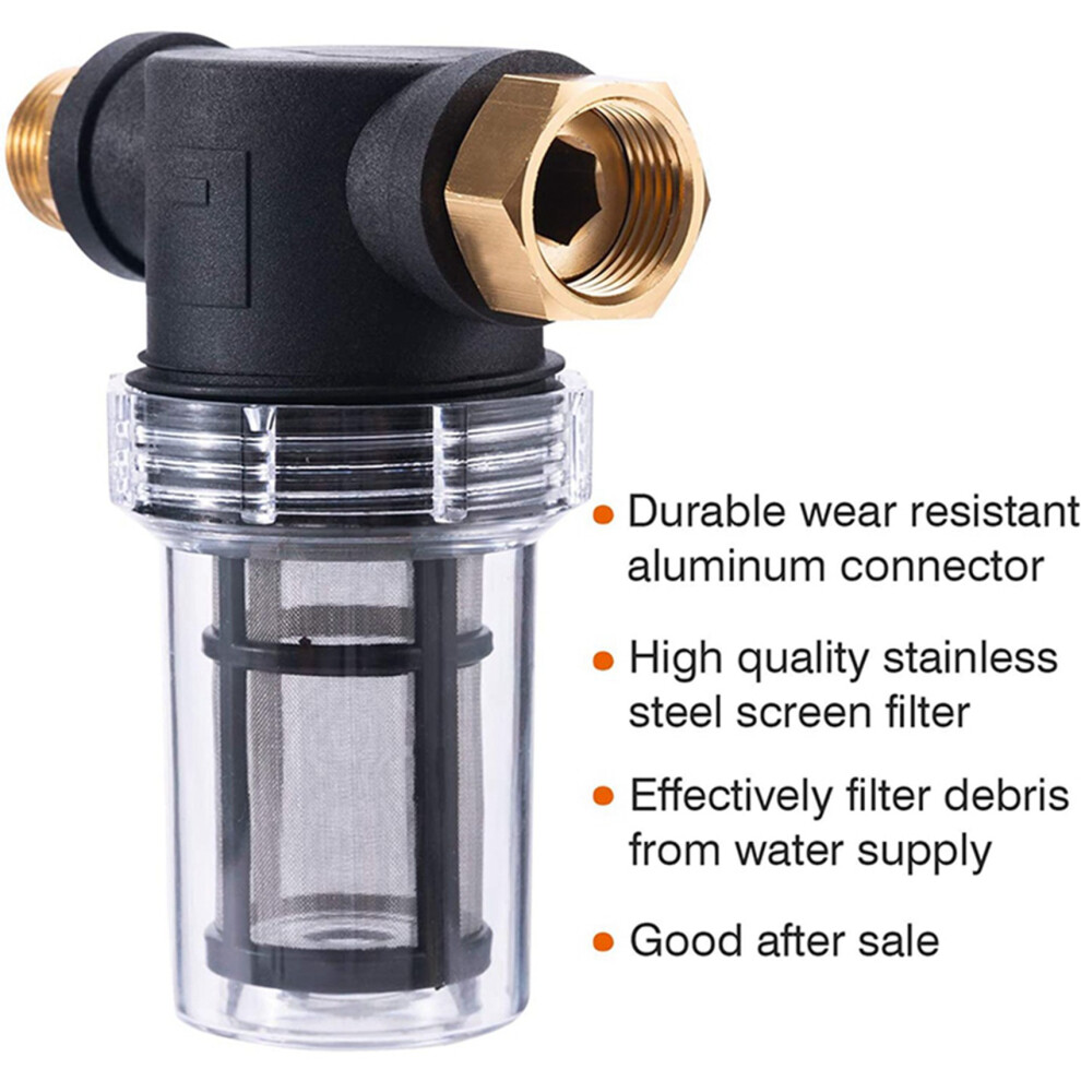 2X Sediment Filter Attachment Water Hose Filter, Garden Hose Filter For Pressure Washer Inlet Water 6032137793757