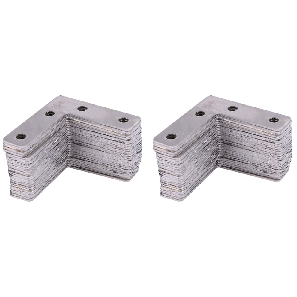 50Mmx50mmx1mm L Shaped Flat Fixing Mending Repair Plates Brackets 60Pcs 4712474980493
