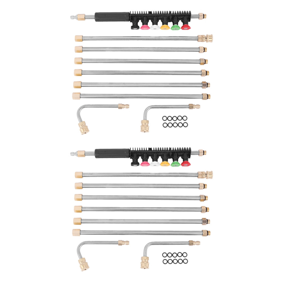 2 Set Pressure Washer Extension Wands - 120 Inch Power Washer Gutter Cleaning Tools, Telescoping Replacement Lance 4712844155858
