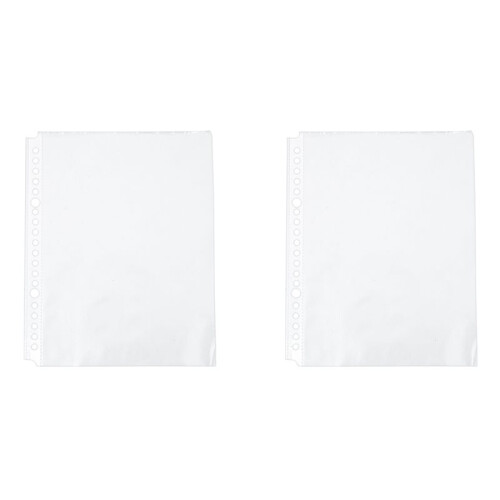 Pack of 400 A5 Clear Punched Pockets - Plastic  Folders