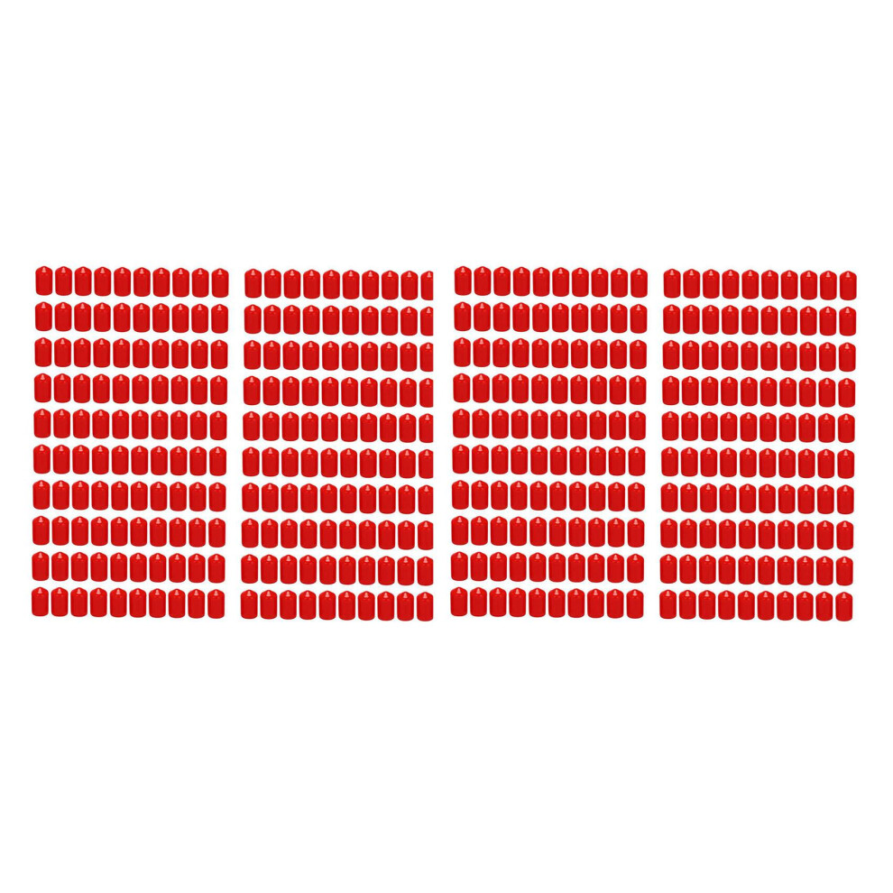 200Pcs Rubber End Caps 9.5Mm Id Pvc Round Tube Bolt Cap Cover Screw Thread Protectors Red 4714239016164