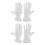 2 Pair Protective Anti-Slip White Cotton Work Driving Gloves 1
