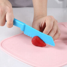 18 Pieces Kids Cooking Set, Plastic Children's Safe Cooking Chef Knives and Cutting Board, Kids Fruit Salad Knives