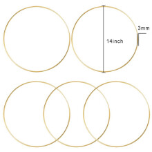 10 Pack 14 Pouces Grand Métal Floral Hoop Wreath Macramé Ou Anneaux Créoles pour Bricolage Guirlande Décor