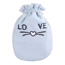 Sachet chauffant à eau chaude avec double couche, motif dessin animé mignon, réutilisable et chaud, idéal pour se réchauffer en hiver.